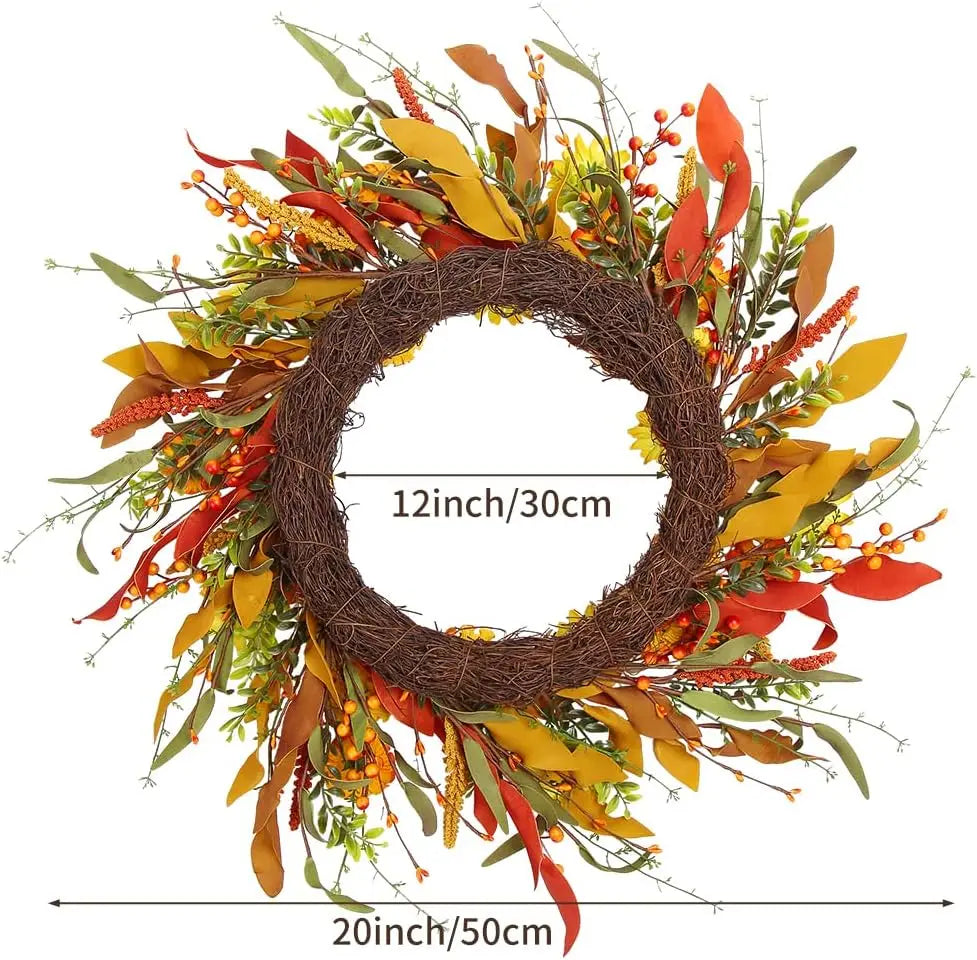 Autumn Daisy Harvest Wreath