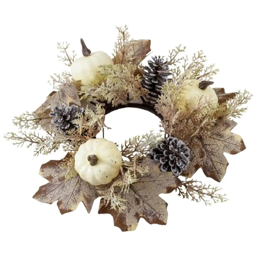 Autumn Glow Candle Garland Wreath