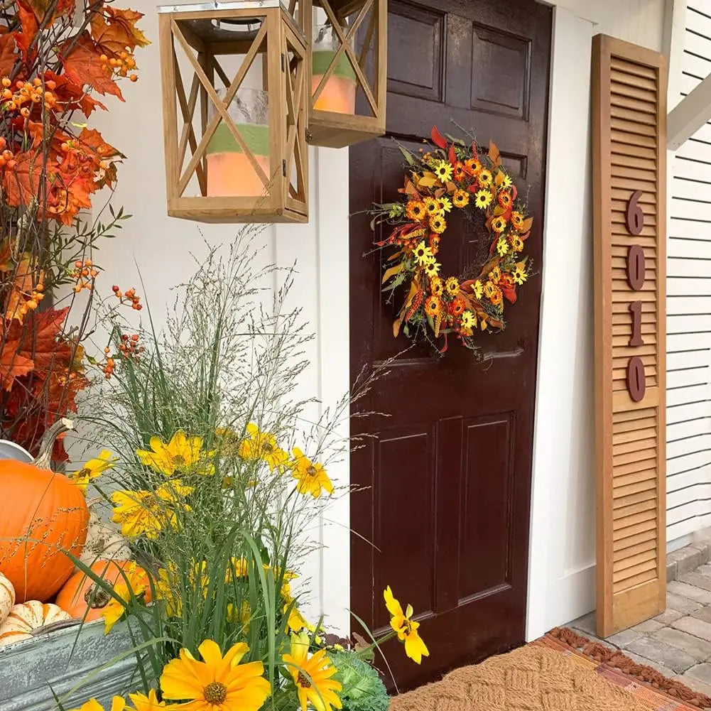 Autumn Daisy Harvest Wreath
