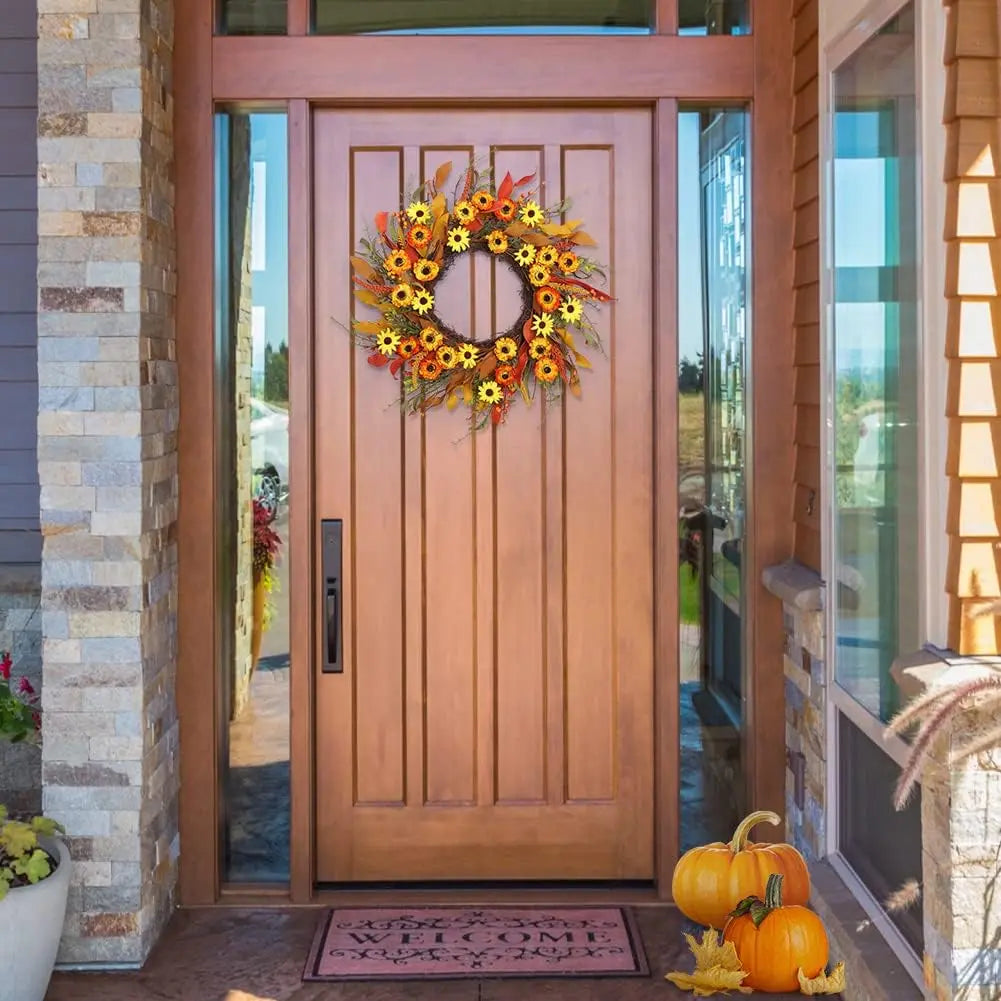 Autumn Daisy Harvest Wreath